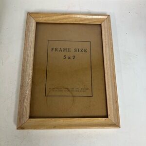 Picture Frame Wooden 5x7 Natural‎ Rectangular Wall Mounted Tabletop Minimalist